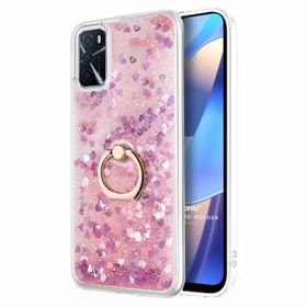 Microsonic Oppo A16 Glitter Liquid Holder Pembe Cep Telefonu Kılıfı