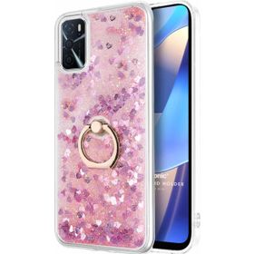 Microsonic Oppo A16 Glitter Liquid Holder Pembe Cep Telefonu Kılıfı