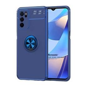 Microsonic Oppo A16 Kickstand Ring Holder Lacivert Cep Telefonu Kılıfı