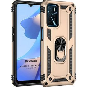 Microsonic Oppo A16 Military Ring Holder Gold Cep Telefonu Kılıfı
