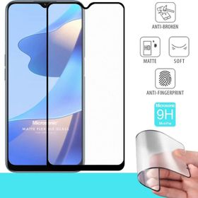 Microsonic Oppo A16 Seramik Matte Flexible Siyah Ekran Koruyucu