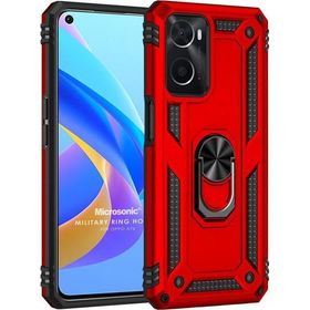 Microsonic Oppo A36 Military Ring Holder Kırmızı Kılıf