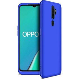 Microsonic Oppo A5 2020 Double Dip 360 Protective Mavi Cep Telefonu Kılıfı