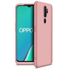 Microsonic Oppo A5 2020 Double Dip 360 Protective Rose Gold Cep Telefonu Kılıfı