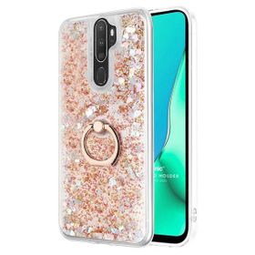 Microsonic Oppo A5 2020 Glitter Liquid Holder Gold Cep Telefonu Kılıfı