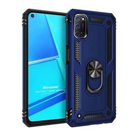 Microsonic Oppo A52 Military Ring Holder Lacivert Cep Telefonu Kılıfı