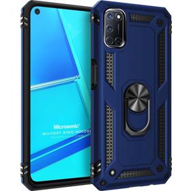 Microsonic Oppo A52 Military Ring Holder Lacivert Cep Telefonu Kılıfı