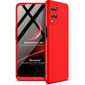 Microsonic Oppo A54 4G Double Dip 360 Protective Kırmızı Cep Telefonu Kılıfı