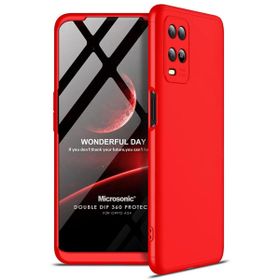 Microsonic Oppo A54 4G Double Dip 360 Protective Kırmızı Cep Telefonu Kılıfı