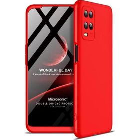 Microsonic Oppo A54 4G Double Dip 360 Protective Kırmızı Cep Telefonu Kılıfı