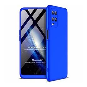 Microsonic Oppo A54 4G Double Dip 360 Protective Mavi Cep Telefonu Kılıfı