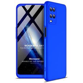 Microsonic Oppo A54 4G Double Dip 360 Protective Mavi Cep Telefonu Kılıfı