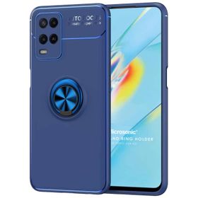 Microsonic Oppo A54 4G Kickstand Ring Holder Lacivert Cep Telefonu Kılıfı