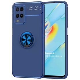 Microsonic Oppo A54 4G Kickstand Ring Holder Lacivert Cep Telefonu Kılıfı