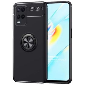 Microsonic Oppo A54 4G Kickstand Ring Holder Siyah Cep Telefonu Kılıfı