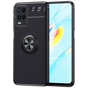 Microsonic Oppo A54 4G Kickstand Ring Holder Siyah Cep Telefonu Kılıfı