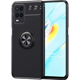 Microsonic Oppo A54 4G Kickstand Ring Holder Siyah Cep Telefonu Kılıfı
