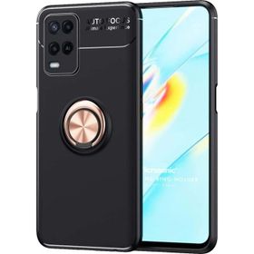 Microsonic Oppo A54 4G Kickstand Ring Holder Siyah Rose Kılıf