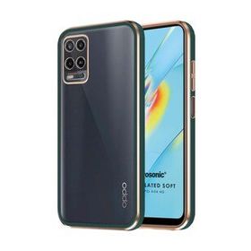 Microsonic Oppo A54 4G Laser Plated Soft Koyu Yeşil Cep Telefonu Kılıfı