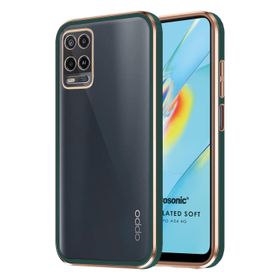 Microsonic Oppo A54 4G Laser Plated Soft Koyu Yeşil Cep Telefonu Kılıfı