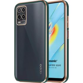 Microsonic Oppo A54 4G Laser Plated Soft Koyu Yeşil Cep Telefonu Kılıfı