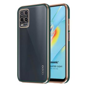 Microsonic Oppo A54 4G Laser Plated Soft Koyu Yeşil Cep Telefonu Kılıfı
