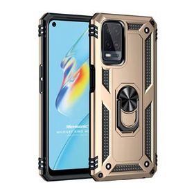 Microsonic Oppo A54 4G Military Ring Holder Gold Cep Telefonu Kılıfı