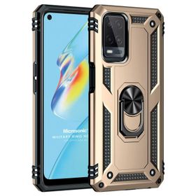 Microsonic Oppo A54 4G Military Ring Holder Gold Cep Telefonu Kılıfı