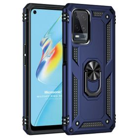 Microsonic Oppo A54 4G Military Ring Holder Lacivert Cep Telefonu Kılıfı