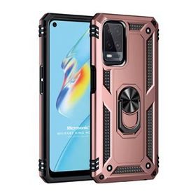Microsonic Oppo A54 4G Military Ring Holder Rose Gold Cep Telefonu Kılıfı