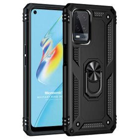 Microsonic Oppo A54 4G Military Ring Holder Siyah Cep Telefonu Kılıfı