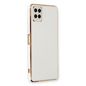 Microsonic Oppo A54 4G Olive Plated Beyaz Cep Telefonu Kılıfı