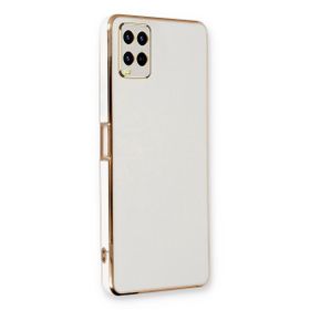 Microsonic Oppo A54 4G Olive Plated Beyaz Cep Telefonu Kılıfı
