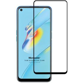 Microsonic Oppo A54 4G Tam Kaplayan Temperli Siyah Cam Ekran Koruyucu