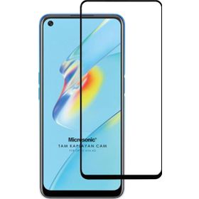 Microsonic Oppo A54 4G Tam Kaplayan Temperli Siyah Cam Ekran Koruyucu