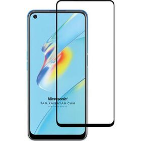 Microsonic Oppo A54 4G Tam Kaplayan Temperli Siyah Cam Ekran Koruyucu