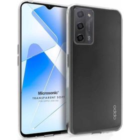 Microsonic Oppo A55 5G Transparent Soft Beyaz Cep Telefonu Kılıfı