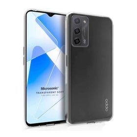 Microsonic Oppo A55 5G Transparent Soft Beyaz Cep Telefonu Kılıfı
