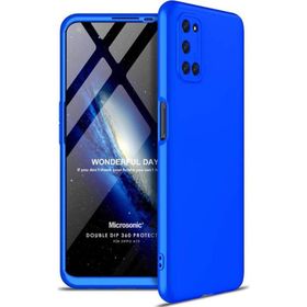 Microsonic Oppo A72 Double Dip 360 Protective Mavi Cep Telefonu Kılıfı