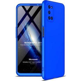 Microsonic Oppo A72 Double Dip 360 Protective Mavi Cep Telefonu Kılıfı