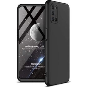 Microsonic Oppo A72 Double Dip 360 Protective Siyah Cep Telefonu Kılıfı