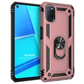Microsonic Oppo A72 Military Ring Holder Rose Gold Cep Telefonu Kılıfı