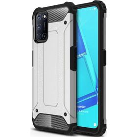 Microsonic Oppo A72 Rugged Armor Gümüş Cep Telefonu Kılıfı