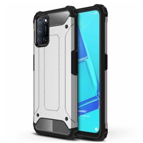 Microsonic Oppo A72 Rugged Armor Gümüş Cep Telefonu Kılıfı