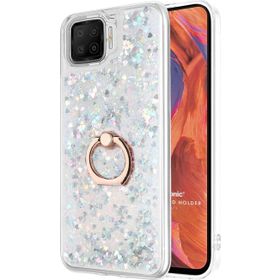 Microsonic Oppo A73 Glitter Liquid Holder Gümüş Cep Telefonu Kılıfı