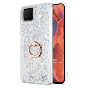 Microsonic Oppo A73 Glitter Liquid Holder Gümüş Cep Telefonu Kılıfı