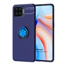 Microsonic Oppo A73 Kickstand Ring Holder Lacivert Cep Telefonu Kılıfı