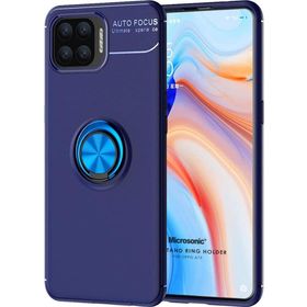 Microsonic Oppo A73 Kickstand Ring Holder Lacivert Cep Telefonu Kılıfı