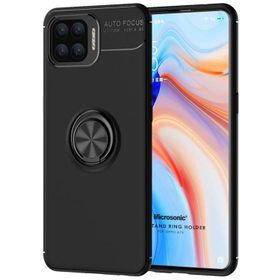 Microsonic Oppo A73 Kickstand Ring Holder Siyah Cep Telefonu Kılıfı