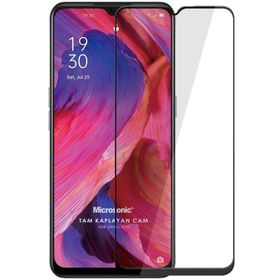 Microsonic Oppo A73 Tam Kaplayan Temperli Siyah Cam Ekran Koruyucu